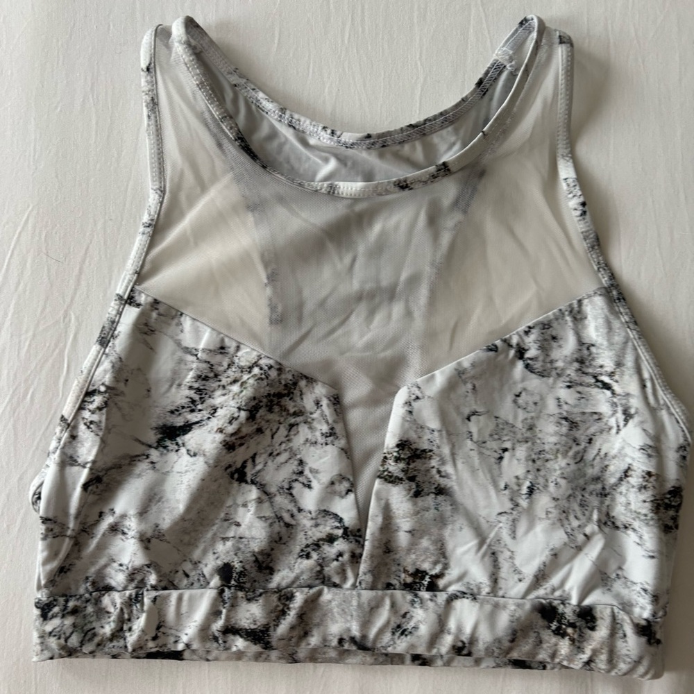 PRE-LOVED Varley Marble Print Sports Bra | S